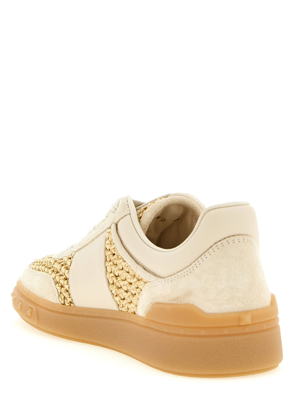 Valentino Garavani Beige Calfskin Low Top Sneakers Valentino Garavani