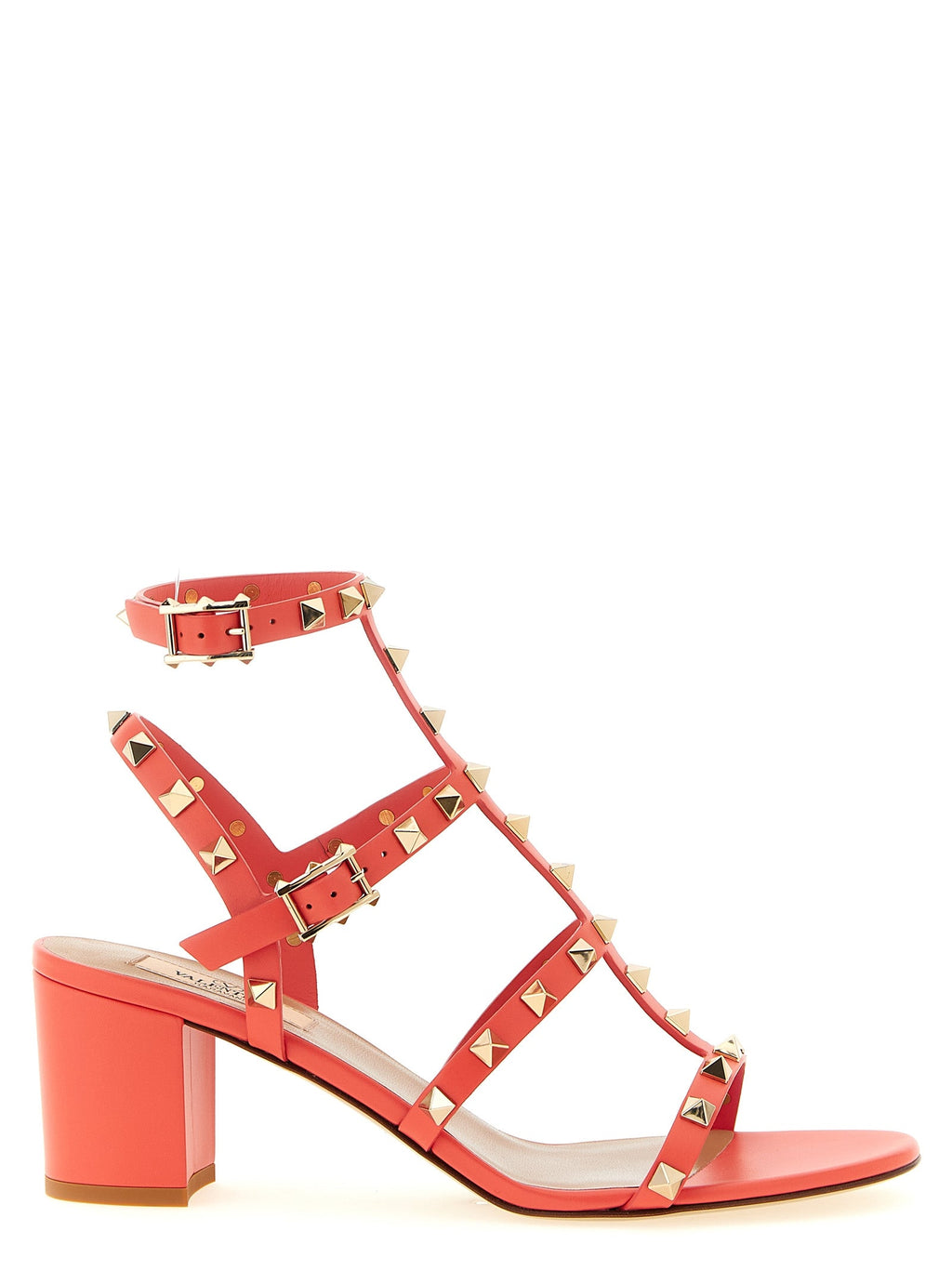 Valentino Garavani Orange Calfskin Platform Sandals Valentino Garavani