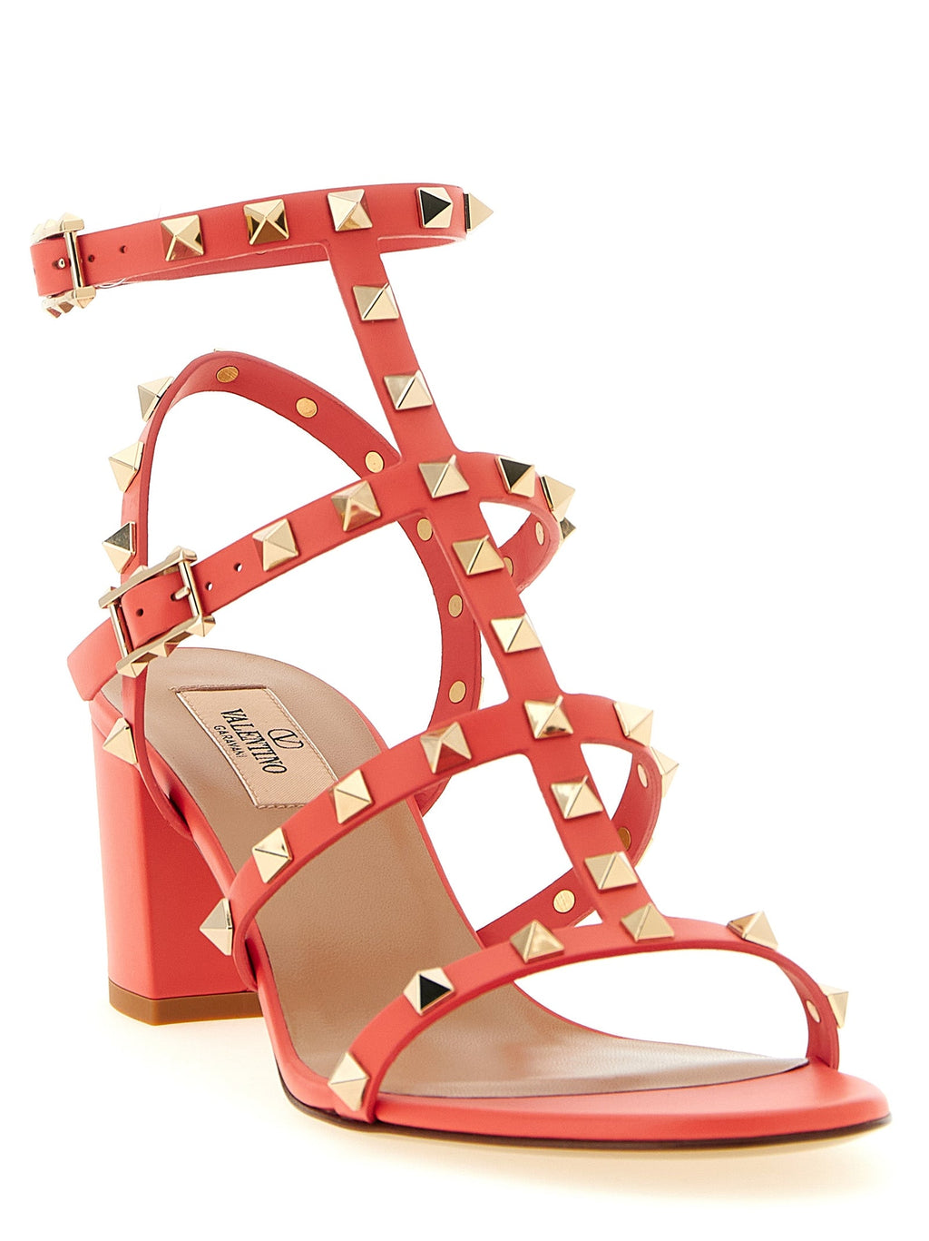 Valentino Garavani Orange Calfskin Platform Sandals Valentino Garavani