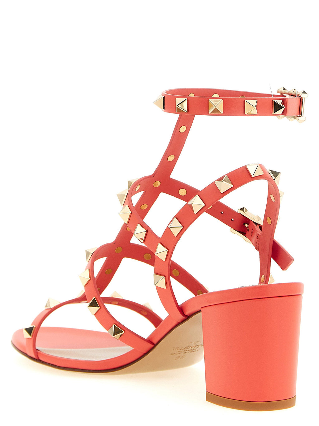 Valentino Garavani Orange Calfskin Platform Sandals Valentino Garavani
