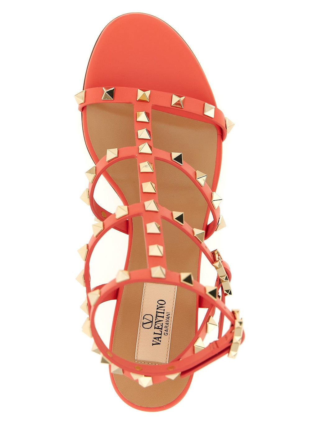 Valentino Garavani Orange Calfskin Platform Sandals Valentino Garavani