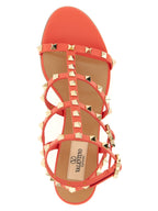Valentino Garavani Orange Calfskin Platform Sandals Valentino Garavani