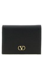 Valentino Garavani Black Calfskin Cardholder Valentino Garavani