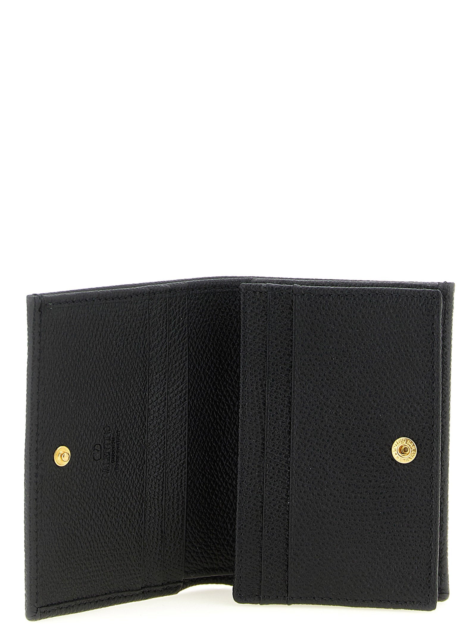 Valentino Garavani Black Calfskin Cardholder Valentino Garavani