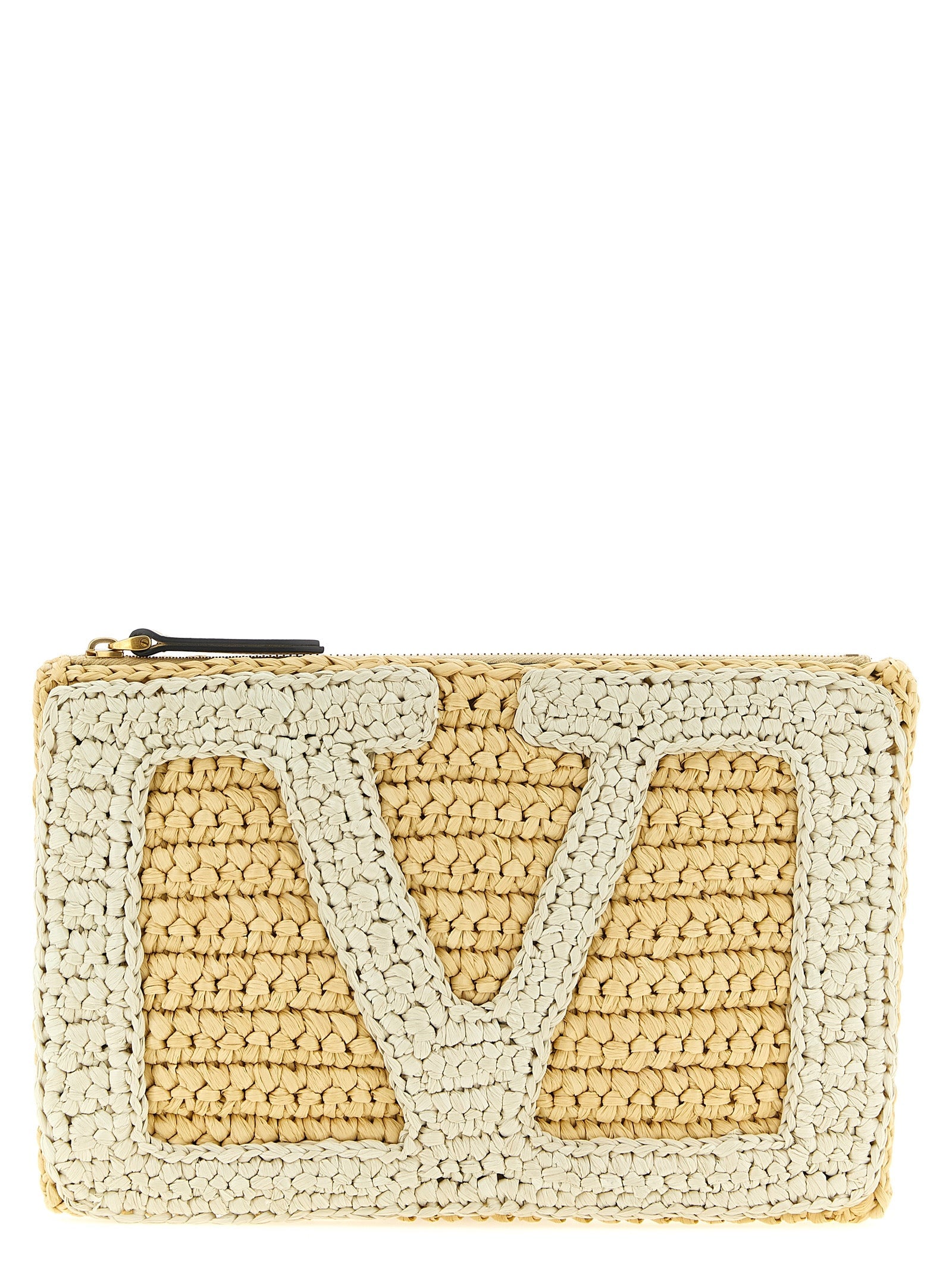 Valentino Garavani White Viscose Clutch Bag Valentino Garavani