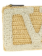 Valentino Garavani White Viscose Clutch Bag Valentino Garavani