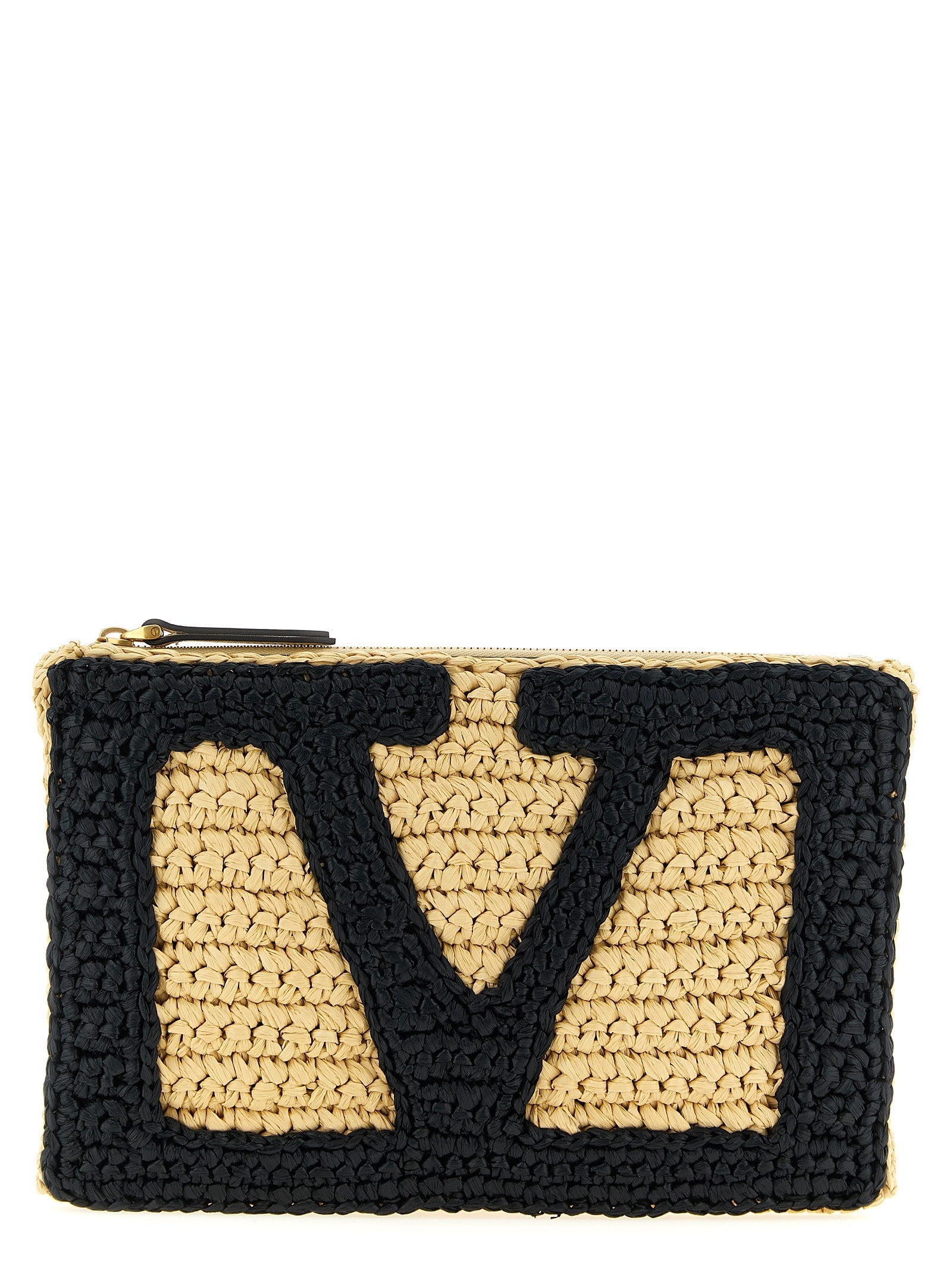 Valentino Garavani Black Viscose Clutch Bag Valentino Garavani