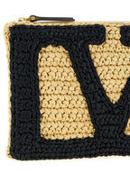 Valentino Garavani Black Viscose Clutch Bag Valentino Garavani