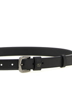 Valentino Garavani Black Calfskin Regular Belt Valentino Garavani