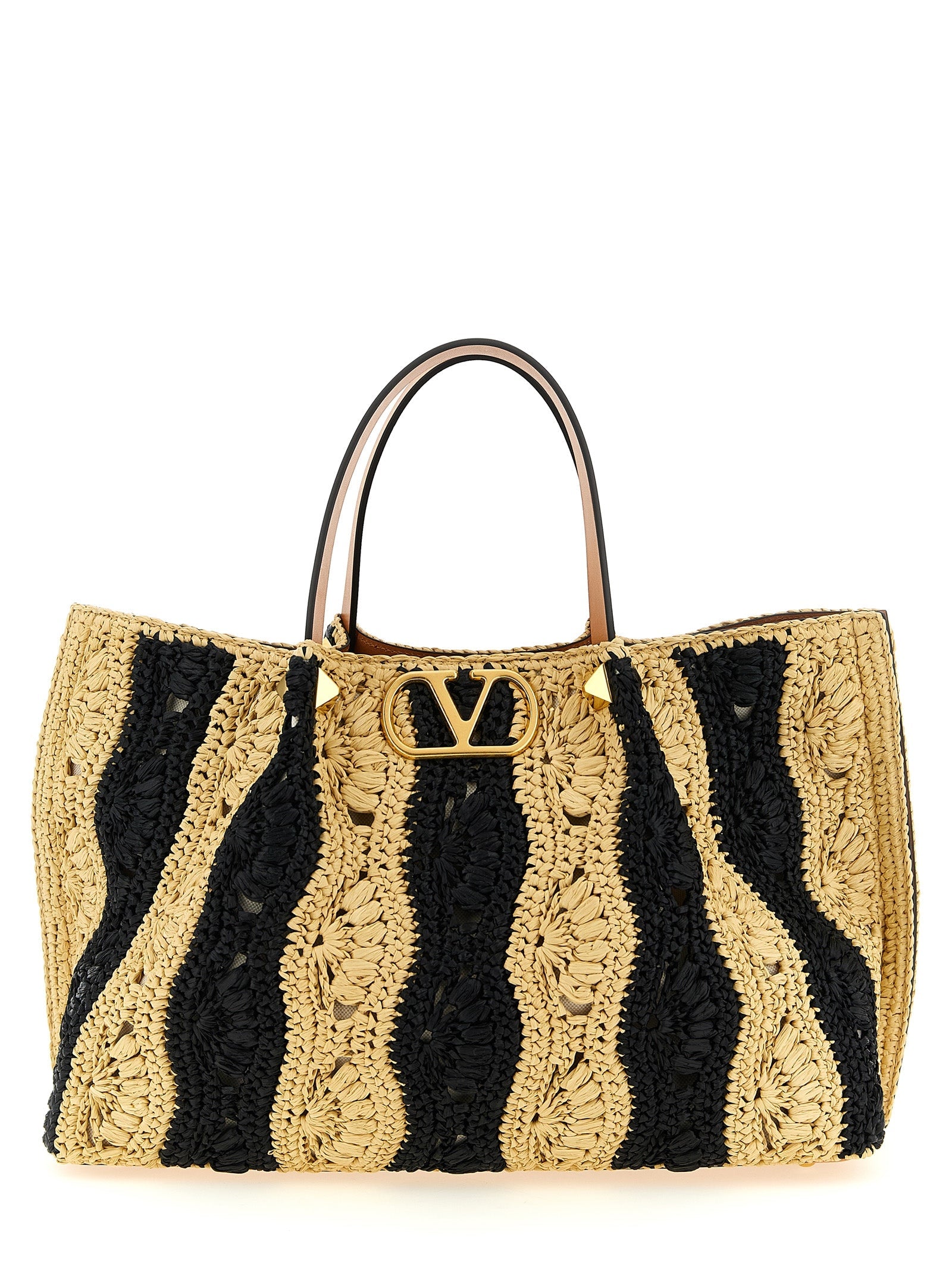Valentino Garavani Beige Viscose Handbag Valentino Garavani