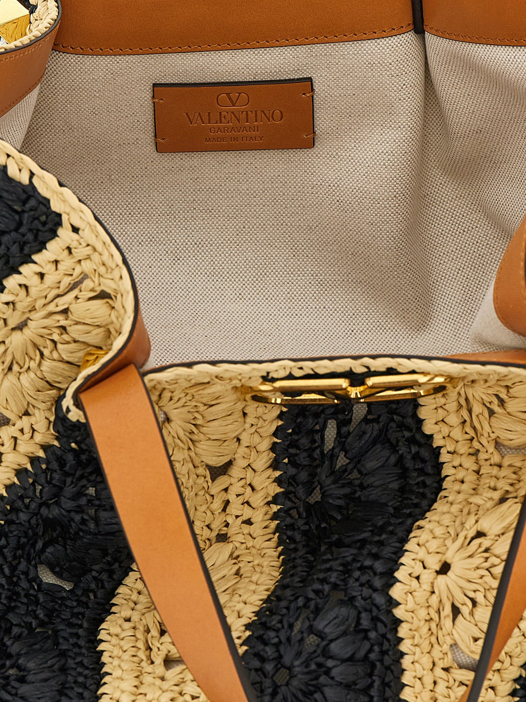Valentino Garavani Beige Viscose Handbag Valentino Garavani