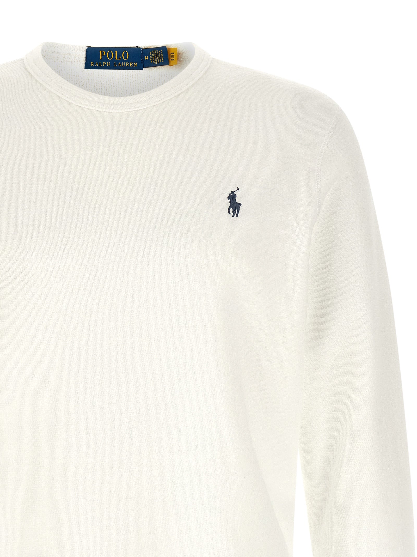 Polo Ralph Lauren White Cotton Sweatshirt Polo Ralph Lauren