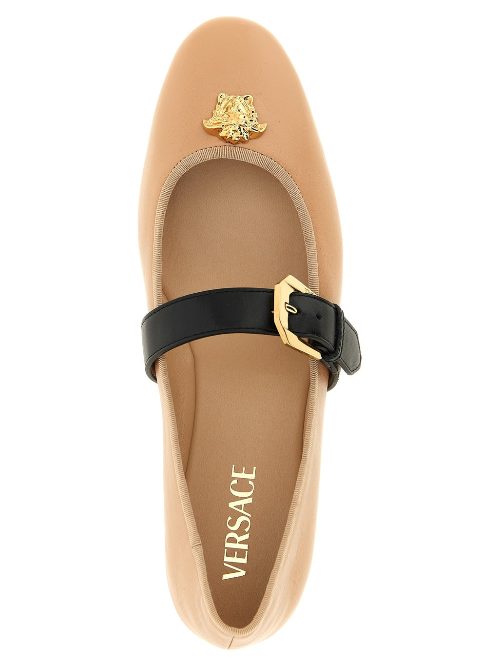 Versace Multicolor Lamb Leather Ballet Flats Versace