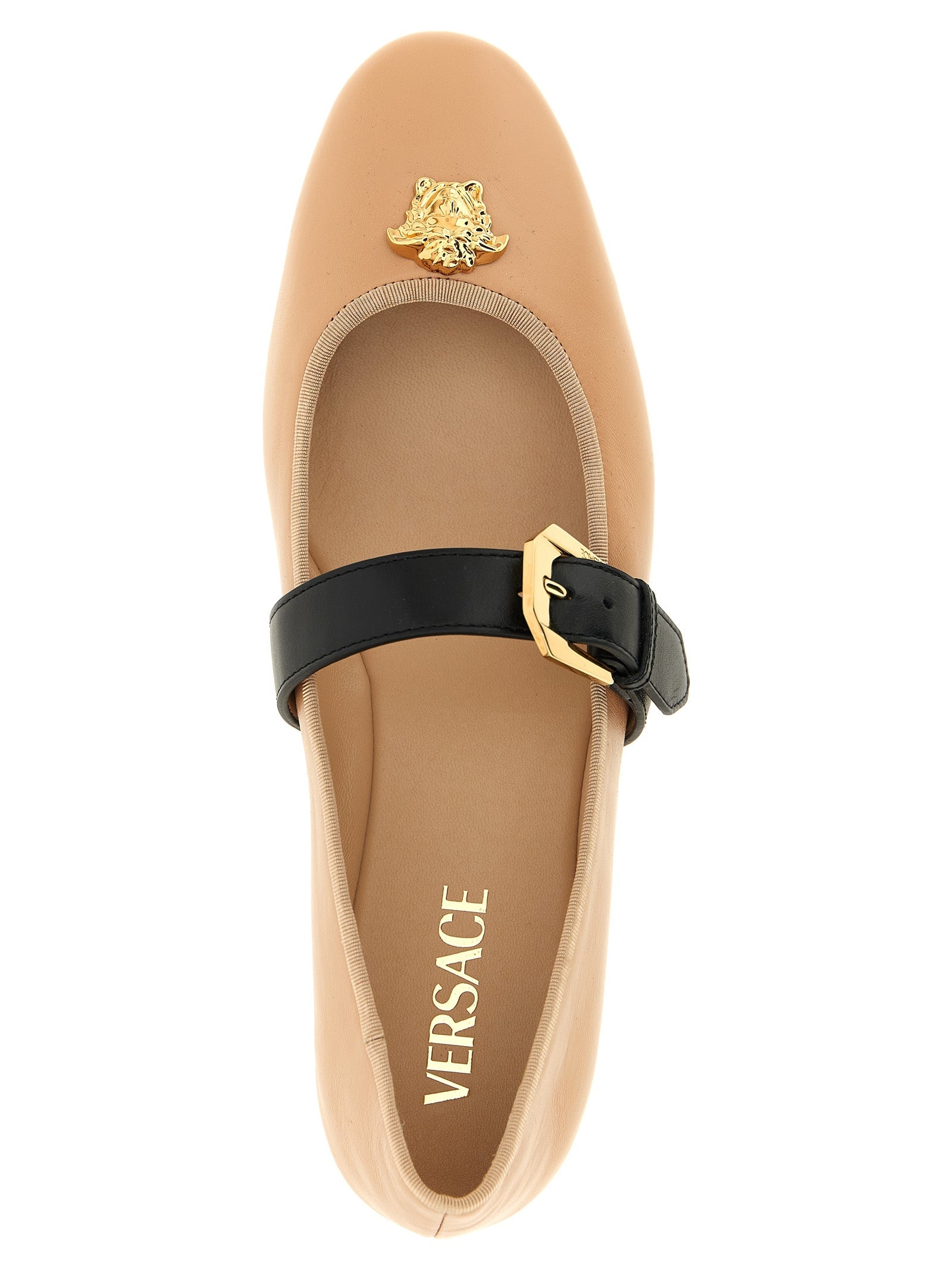 Versace Multicolor Lamb Leather Ballet Flats Versace