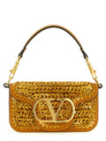 Valentino Garavani Gold Viscose Shoulder Bag Valentino Garavani