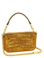 Valentino Garavani Gold Viscose Shoulder Bag Valentino Garavani