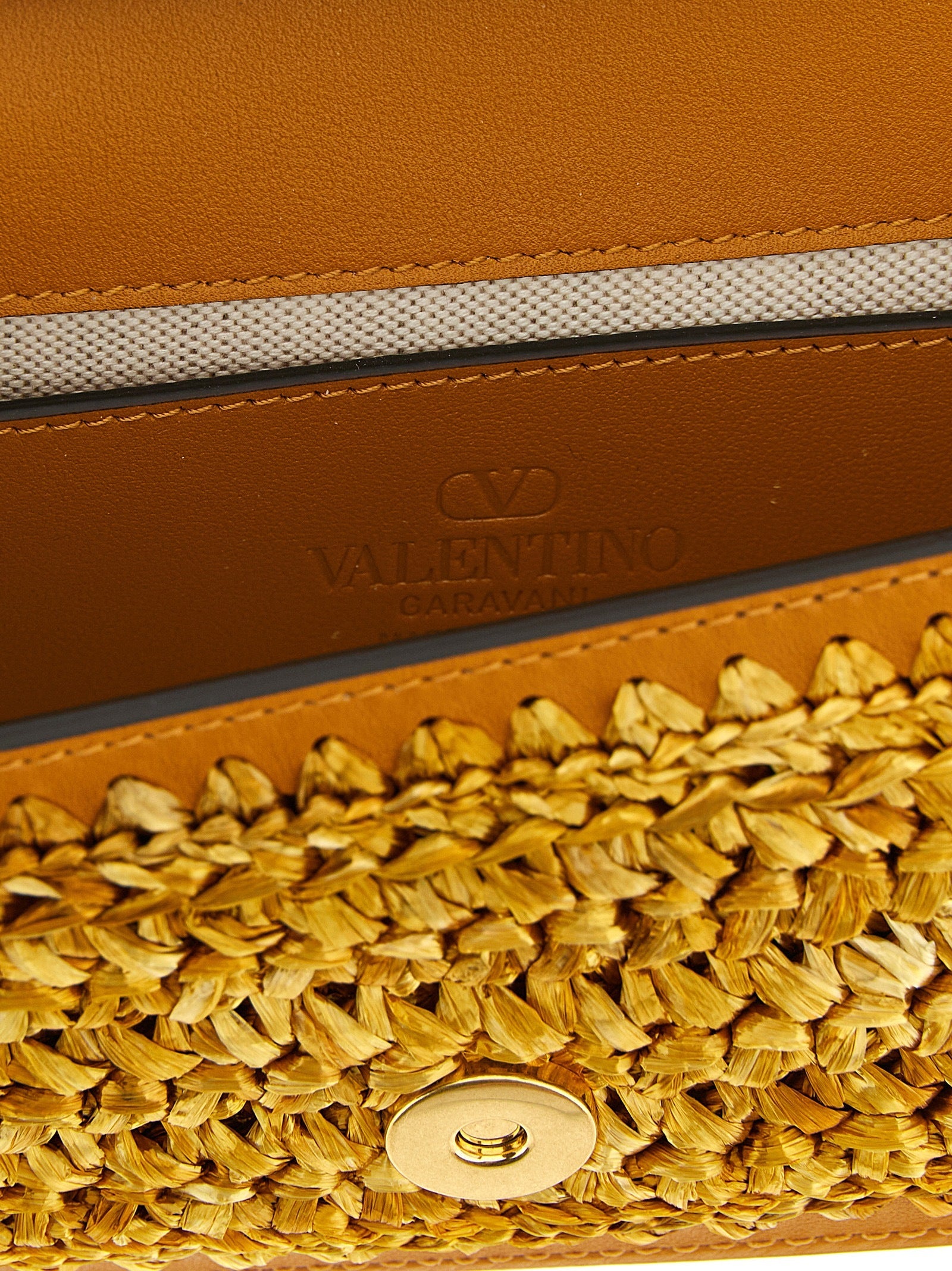 Valentino Garavani Gold Viscose Shoulder Bag Valentino Garavani