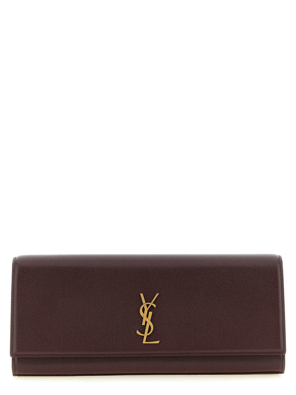 Saint Laurent Bordeaux Calfskin Clutch Bag Saint Laurent
