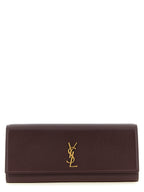 Saint Laurent Bordeaux Calfskin Clutch Bag Saint Laurent