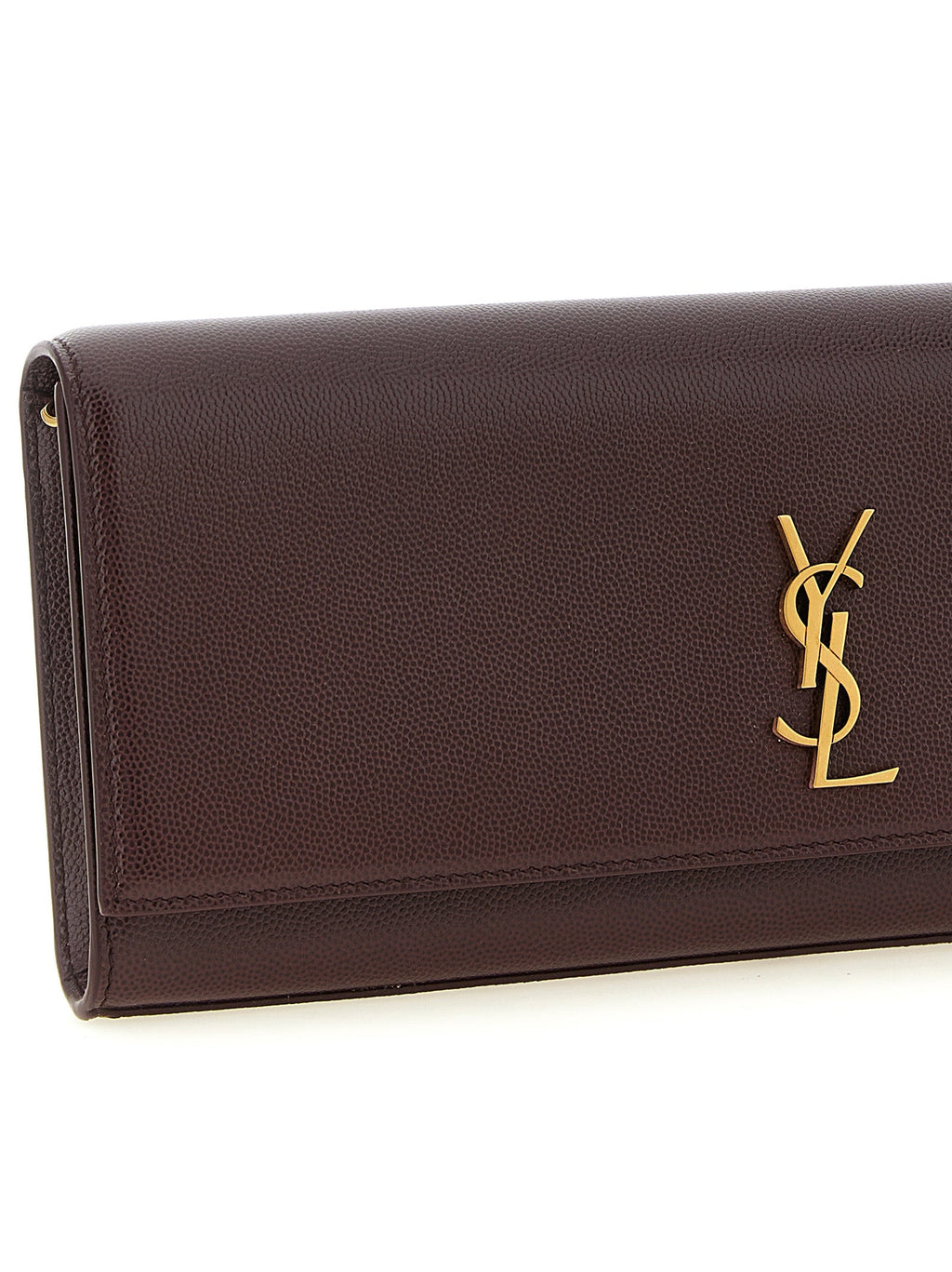 Saint Laurent Bordeaux Calfskin Clutch Bag Saint Laurent