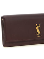 Saint Laurent Bordeaux Calfskin Clutch Bag Saint Laurent