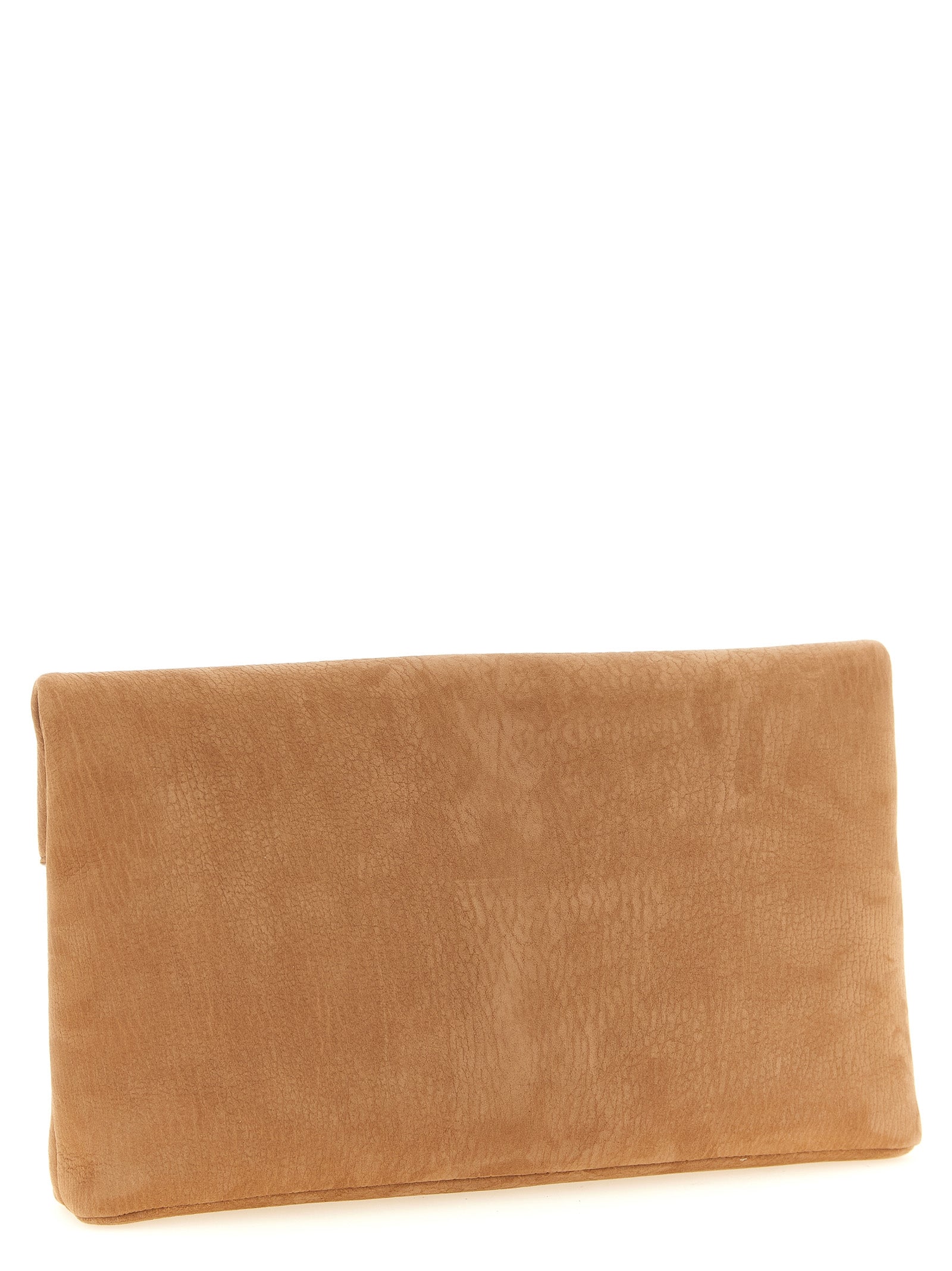 Saint Laurent Brown Lamb Leather Clutch Bag Saint Laurent