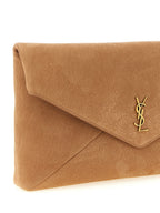Saint Laurent Brown Lamb Leather Clutch Bag Saint Laurent