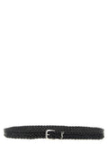 Saint Laurent Black Calfskin Regular Belt Saint Laurent