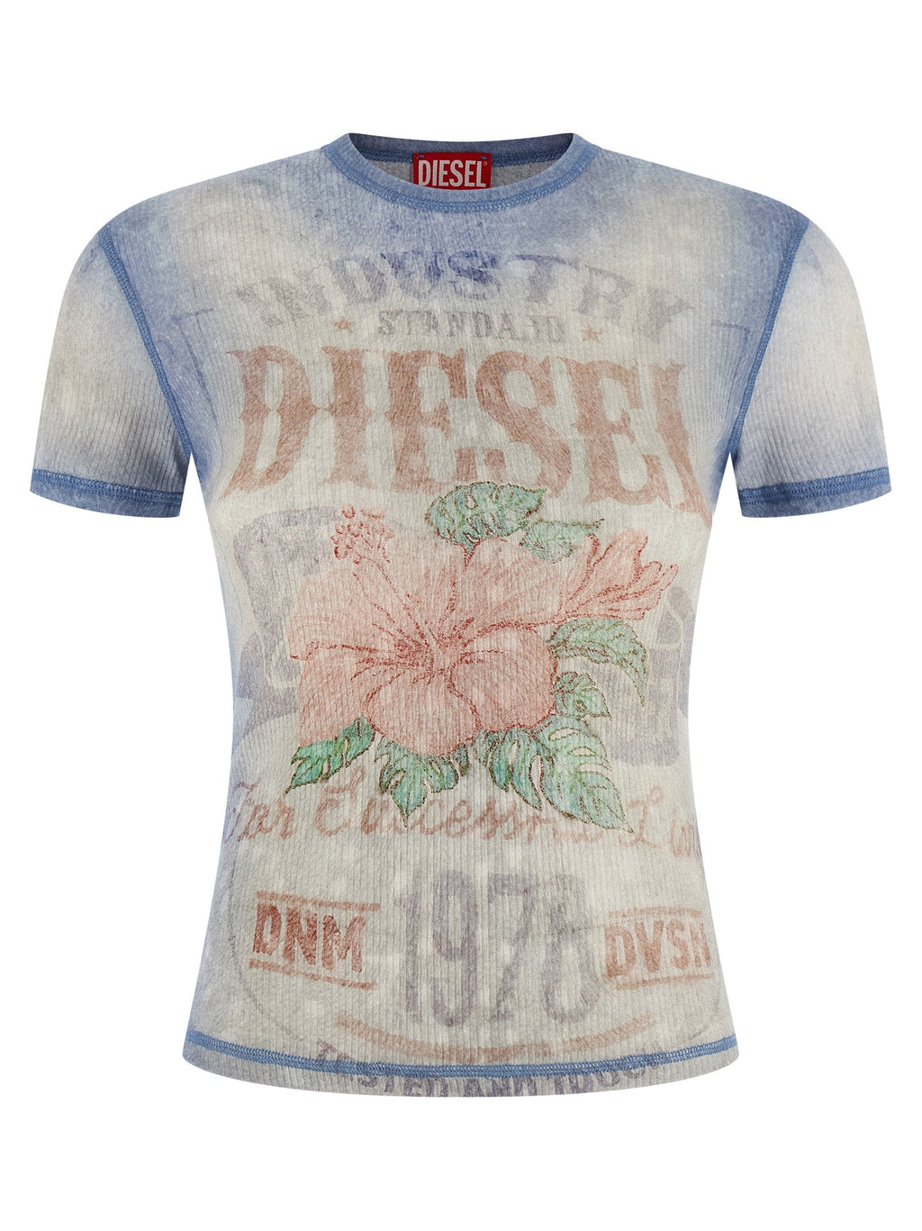 Diesel Blue Cotton T-Shirt Diesel