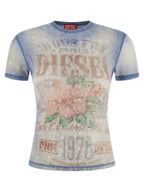 Diesel Blue Cotton T-Shirt Diesel
