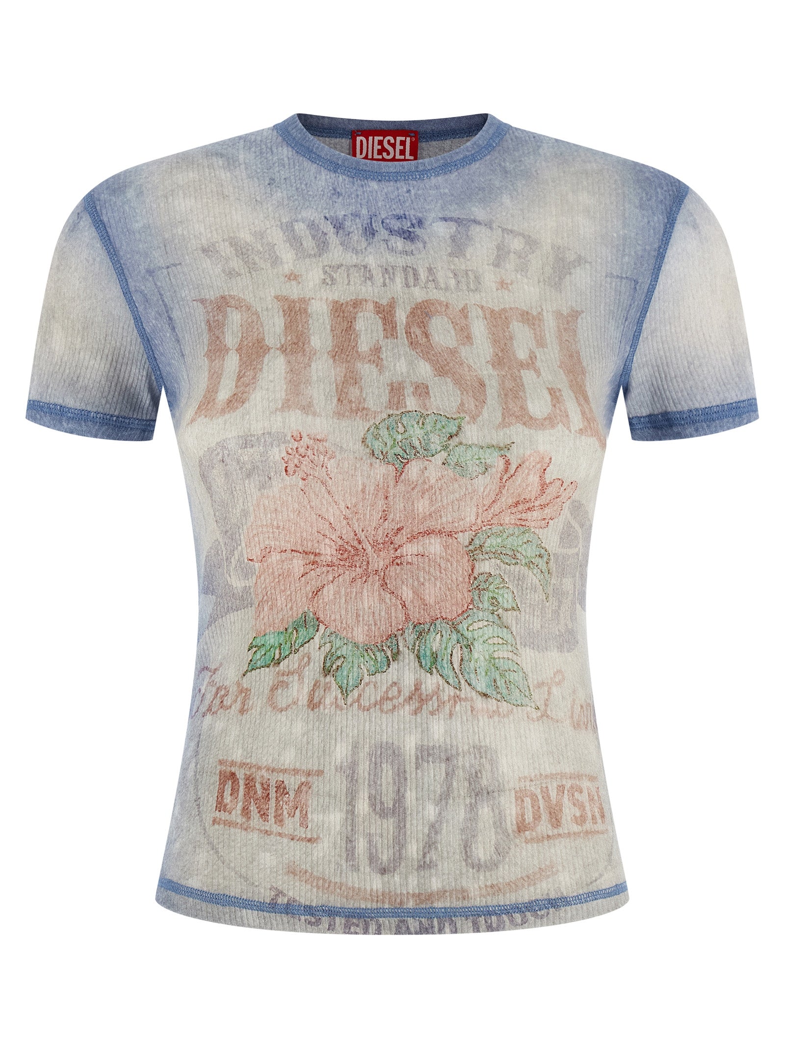 Diesel Blue Cotton T-Shirt Diesel