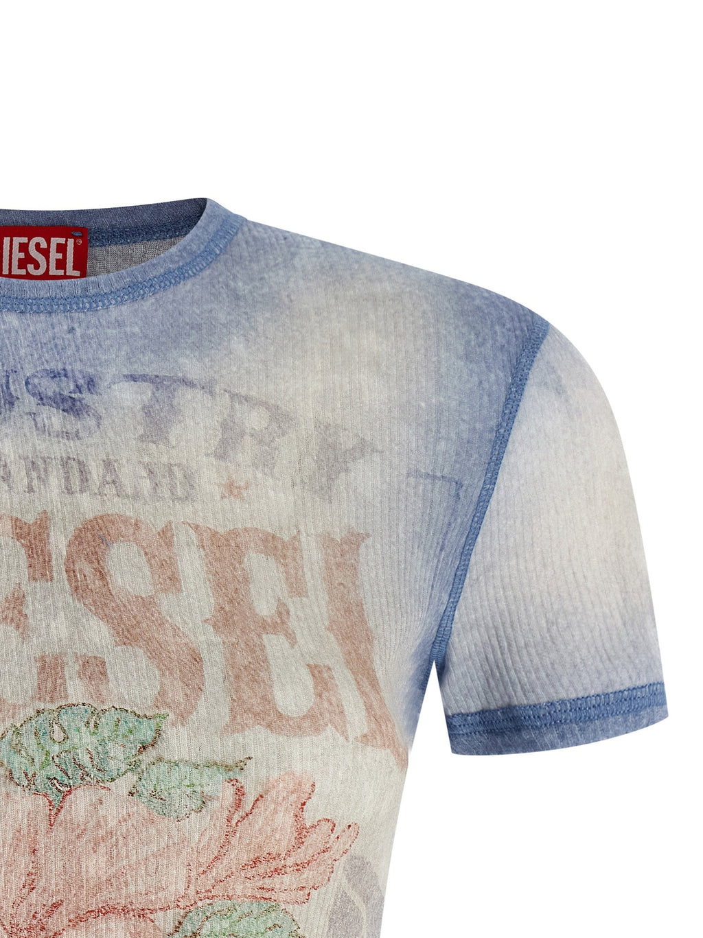 Diesel Blue Cotton T-Shirt Diesel
