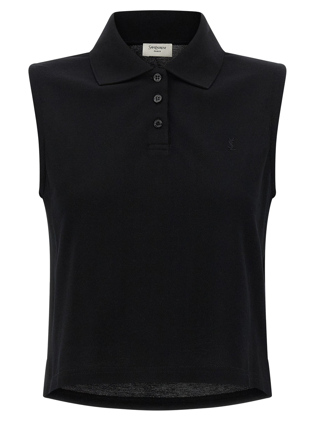 Saint Laurent Black Cotton Polo Shirt Saint Laurent