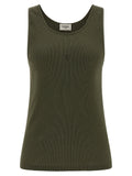 Saint Laurent Bicolor Cotton Tank Tops Saint Laurent