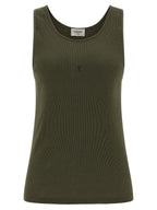 Saint Laurent Bicolor Cotton Tank Tops Saint Laurent