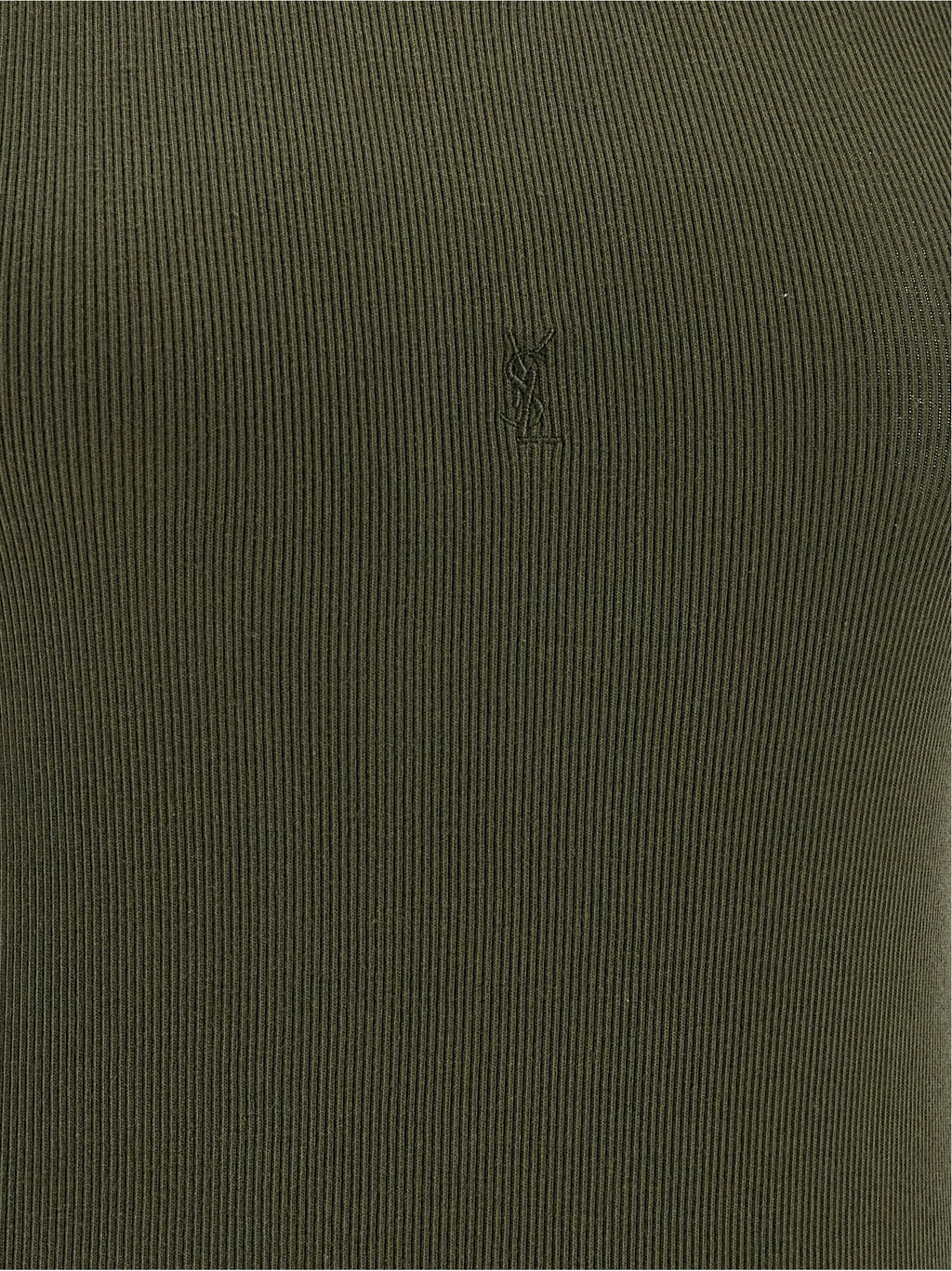 Saint Laurent Bicolor Cotton Tank Tops Saint Laurent