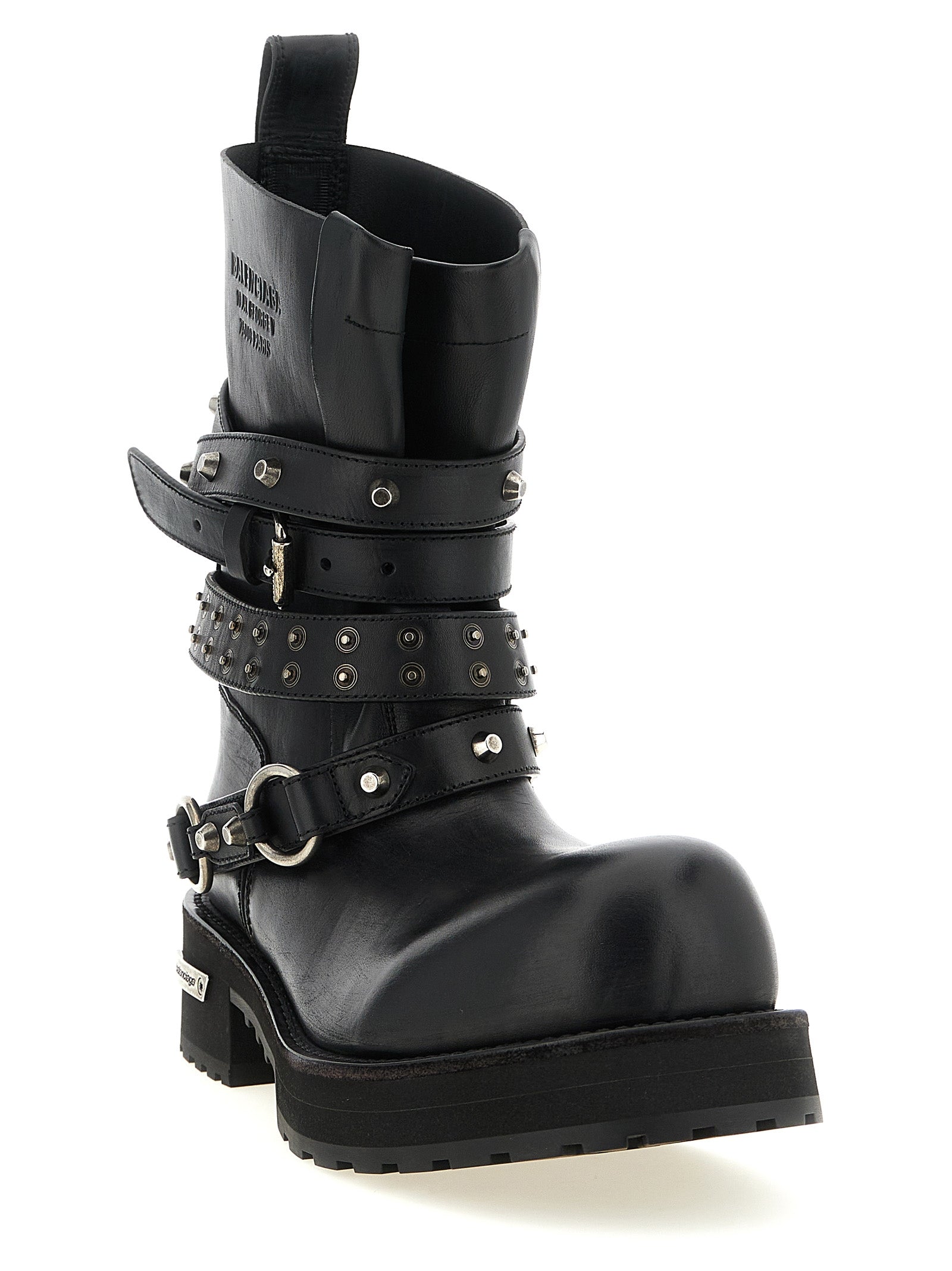 Balenciaga Black Calfskin Ankle Boots Balenciaga