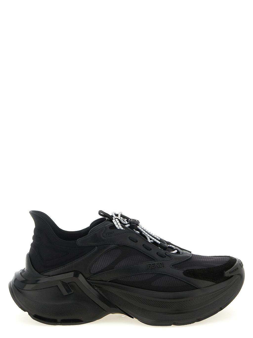 Fendi Black Calfskin Athletic Sneakers Fendi