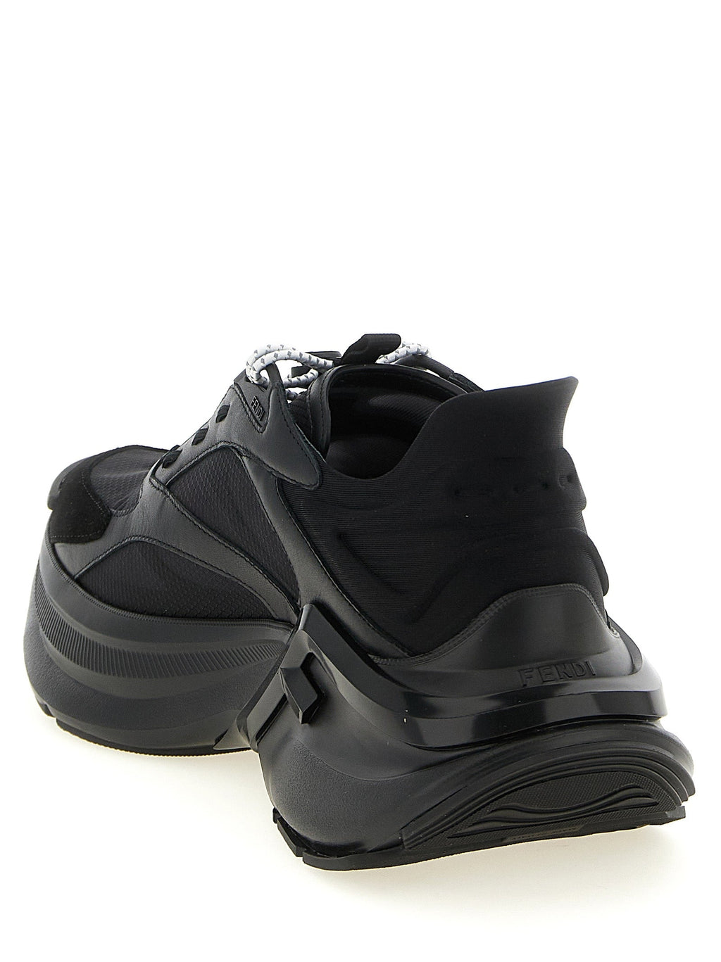 Fendi Black Calfskin Athletic Sneakers Fendi