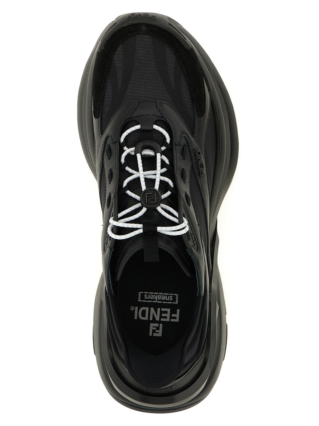 Fendi Black Calfskin Athletic Sneakers Fendi