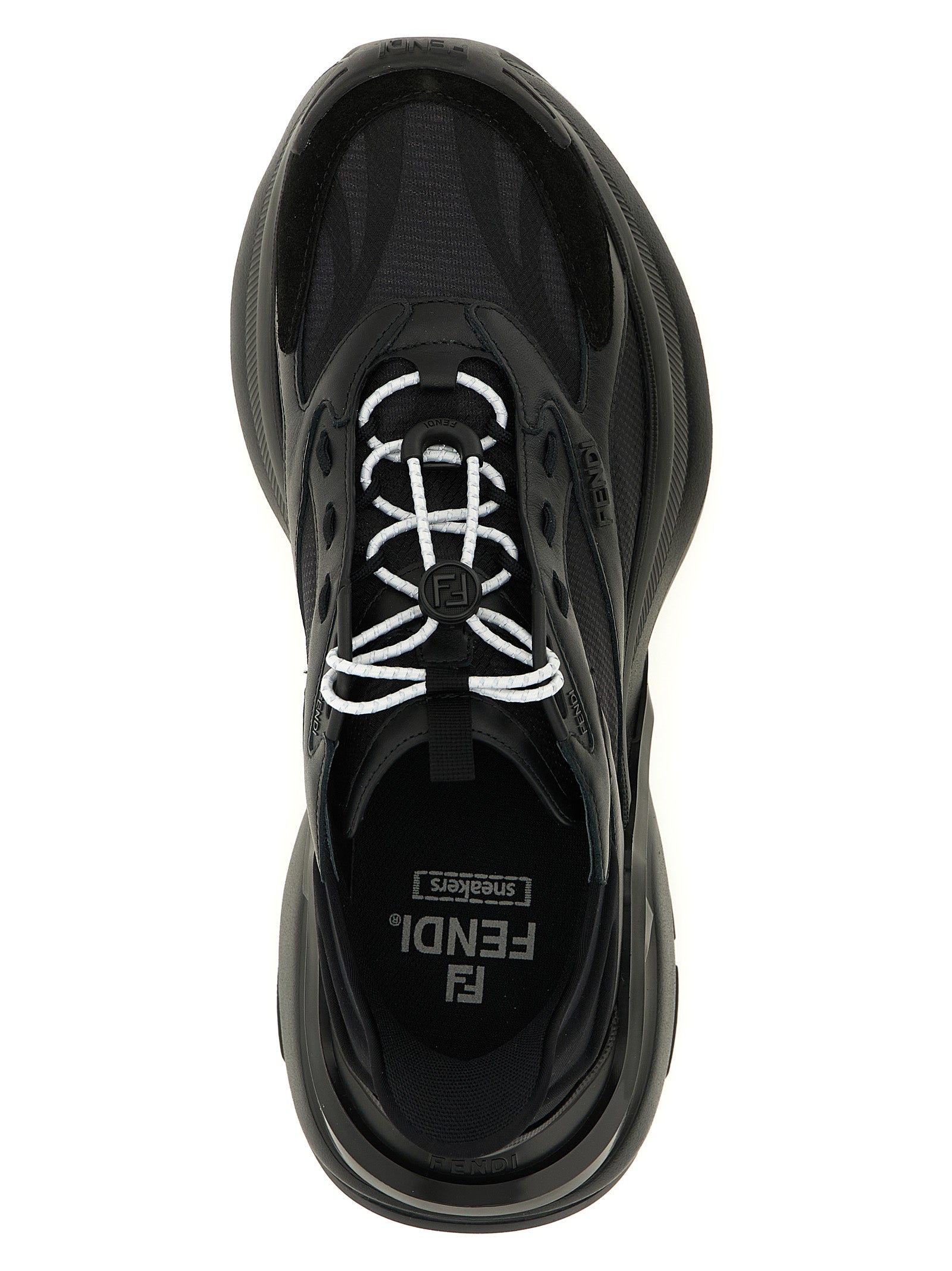 Fendi Black Calfskin Athletic Sneakers Fendi