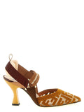Fendi Brown Polyamide High Heel Pumps Fendi