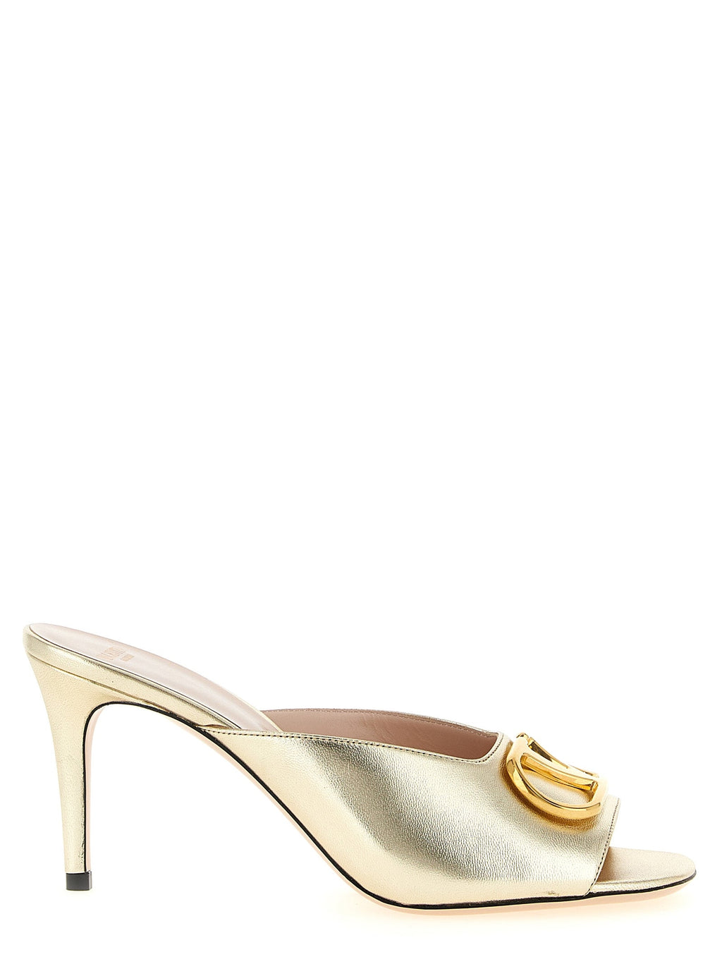Valentino Garavani Gold Goatskin Stiletto Heel Sandals Valentino Garavani