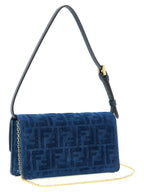 Fendi Blue Cotton Cardholder Fendi