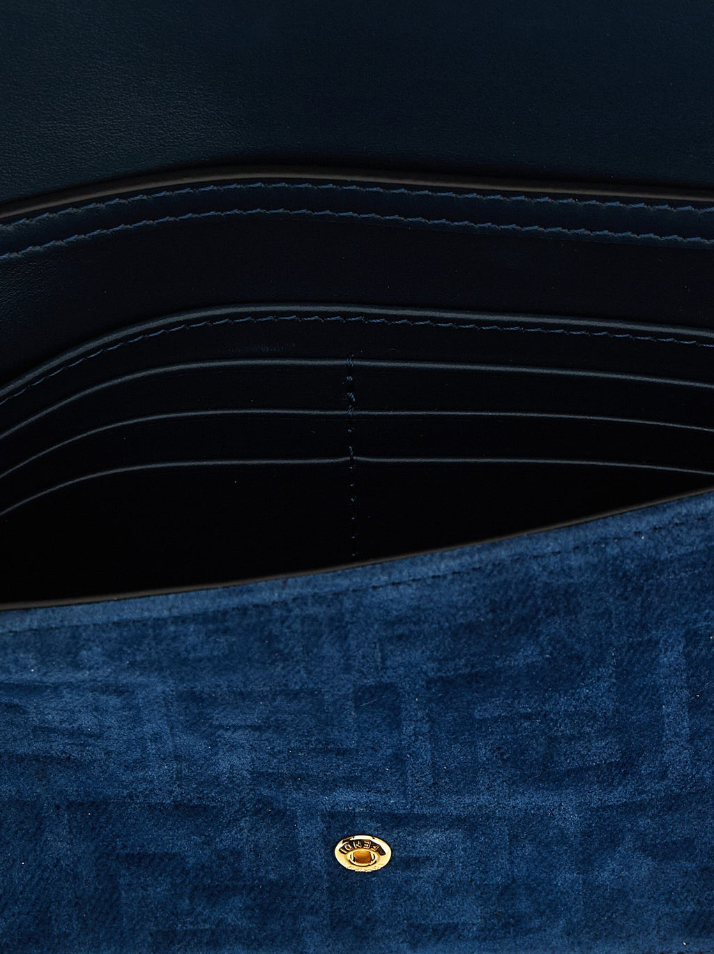Fendi Blue Cotton Cardholder Fendi