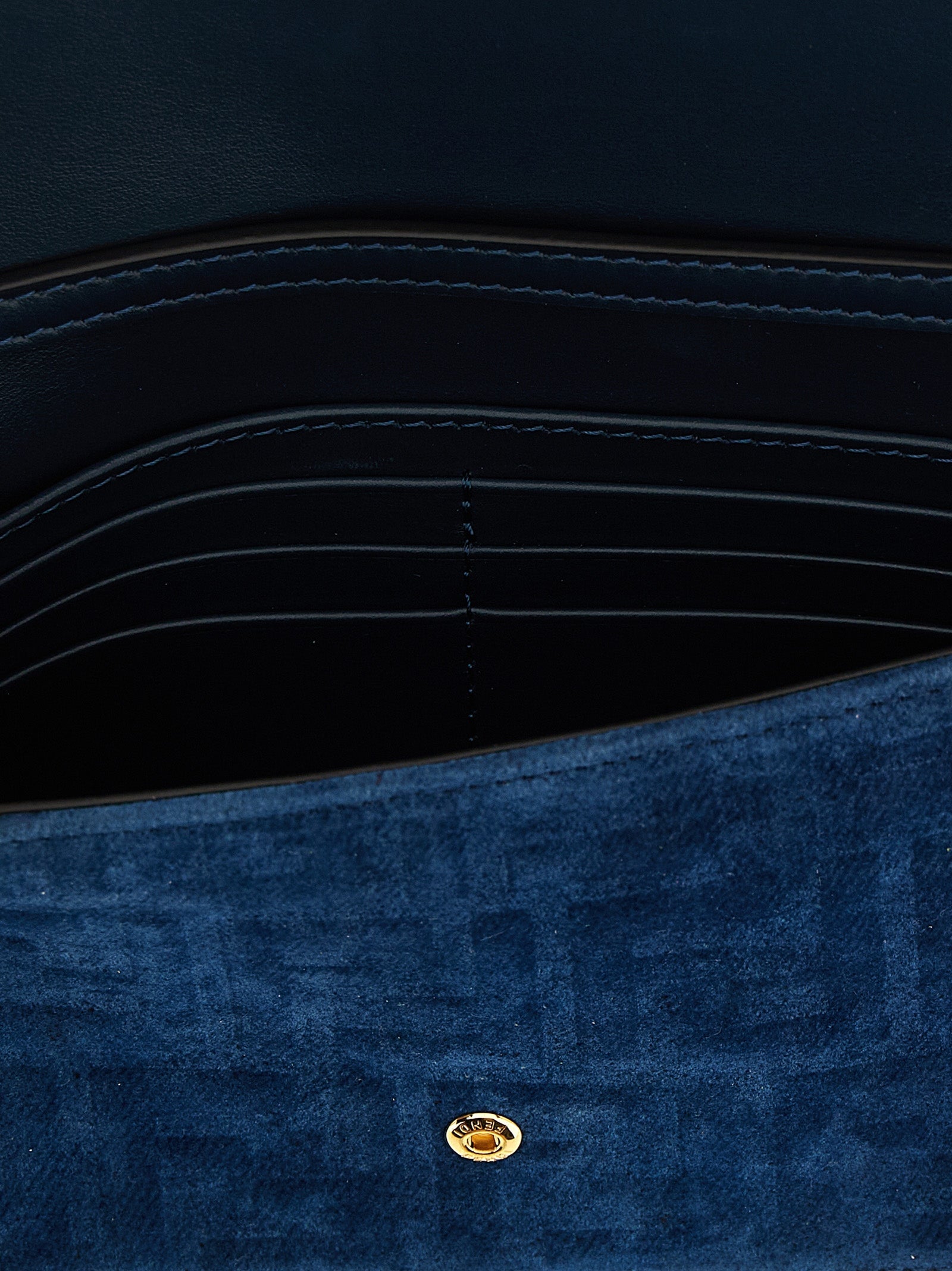 Fendi Blue Cotton Cardholder Fendi