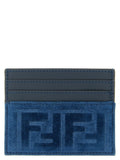 Fendi Blue Cotton Cardholder Fendi