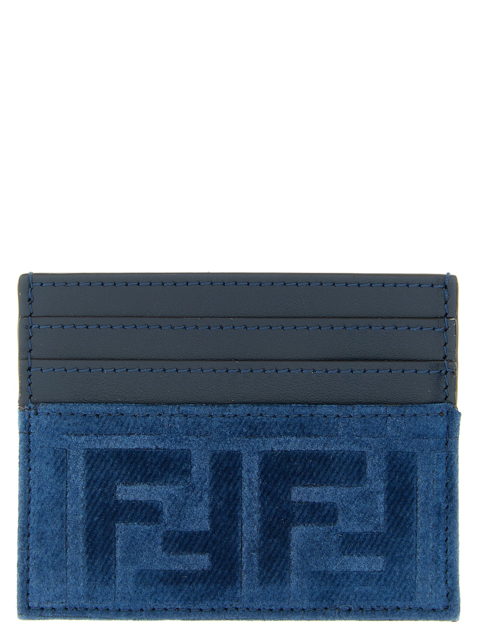 Fendi Blue Cotton Cardholder Fendi