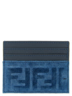 Fendi Blue Cotton Cardholder Fendi