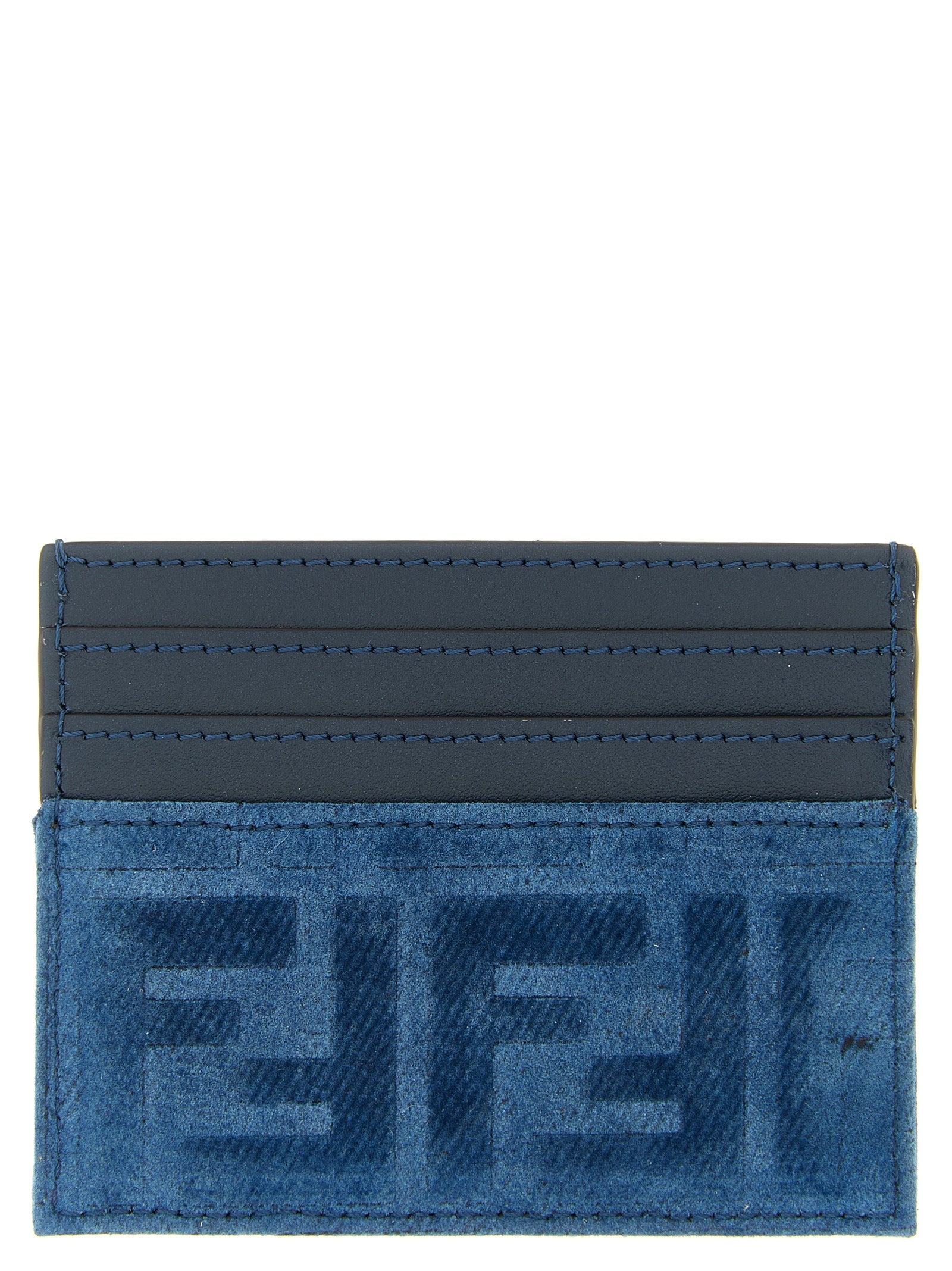 Fendi Blue Cotton Cardholder Fendi